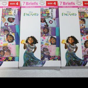 3 New Packs of Girls Encanto 7‎ Pack Character Underwear, = 21 Pairs Size 4